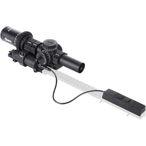 1-10x24IR نطاق البندقية 30 مم مجموعة مع مفتاح النطاق الكهربائي السريع، نظام التكبير السريع الإلكتروني LVPO نظام تركيب النطاق التكتيكي