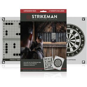 Strikeman 2-Target Expansion Pack: Naval Warfare & Dartboard Set – Dry-Fire Laser Training System That’s Great for Indoor Target Shooting Practice
