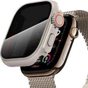 Suoman for Apple Watch Series 10 46mm Screen Protector Case, [ Looks Like Ultra Protector Case ] Tempered Glass Unique Design Case Cover for iWatch Series 10 46mm (Black for iWatch Series 10 46mm)