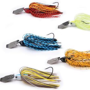 5pcs Fishing Lures Buzzbaits Fishing Bladed Jig Head Lures Fishing Bait Bass Lure Fishing jig Lures with Skirt Point Hook