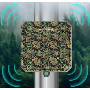 WAVLINK 2025 AX3000 Outdoor WiFi Extender, Long-Range WiFi 6 Repeater/Access Point/Router with Dual Band/PoE/IP67 Waterproof Supports Up to 256 Devices for Garage, Yard, RV(Camo)