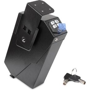 Passcode Protected Quick Access Bedside Gun Safe for Pistols - Biometric Gun Safe for Handgun - Hidden Gun Storage Single Firearm Safe