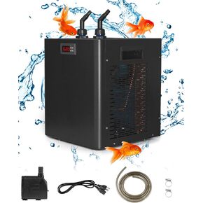 Aquarium Chiller 75 Gal 1/3 HP Water Chiller for Hydroponics System with Compressor Refrigeration Special Quiet Design for Fish Tank Axolotl Jellyfish and Coral Reef Tank 300L