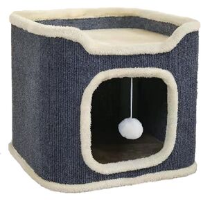 Cat House for Indoor Cats beds, Multi-Level Cat Condo Foldable Cat Cave House(3-Level)