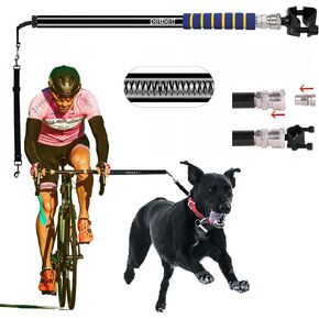 Dog Bike Leash Attachment, Dog Hands Free Leashes Running slatmill for Large Small Dogs Harness Accessories,2 Years Warranty Black