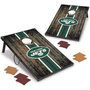 NFL Pro Football 2' x 3' MDF Wood Deluxe Cornhole Set by Wild Sports, Comes with 8 Bean Bags - Perfect for Tailgate, Outdoor, Backyard