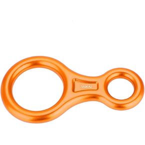 Climb Figure 8 Descender, Climbing Rappel Descender Rings, Climb Aluminum Figure 8 Descender Rigging for Belay Device(Black)