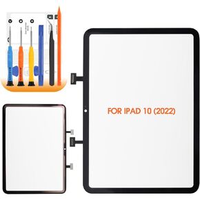 for iPad 10th Gen Screen Replacement for iPad 10 Touch Screen A2777 A2696 A2757 Screen Replacement for iPad 2022 10.9 Screen Digitizer Glass Panel + Adhesive+Screen Protector+Tools+Video