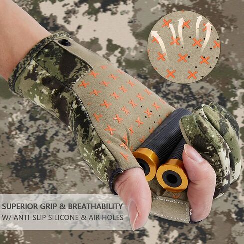 BASSDASH Unisex Fingerless Fleece Liner Camo Hunting Gloves for Cold Weather UPF 50+ Lightweight Fishing Photography HG06 in Kuwait