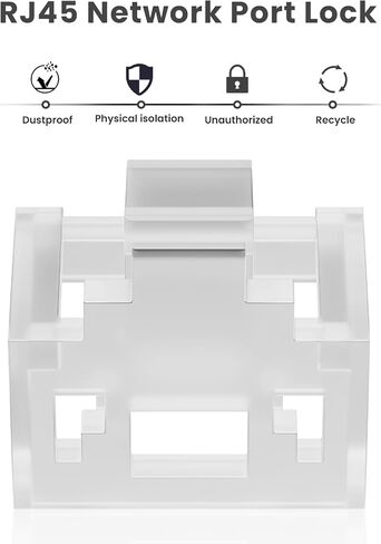 24 قطعة قفل منفذ RJ45 مع مفتاحين، قفل منفذ RJ45/مانع الغبار، غطاء غطاء الغبار RJ45 واقي مقابس منفذ RJ45، أجهزة منفذ RJ45 المتوافقة، أحمر in Kuwait