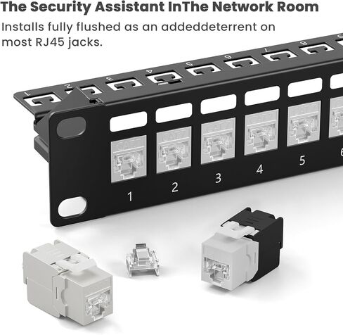 24 قطعة قفل منفذ RJ45 مع مفتاحين، قفل منفذ RJ45/مانع الغبار، غطاء غطاء الغبار RJ45 واقي مقابس منفذ RJ45، أجهزة منفذ RJ45 المتوافقة، أحمر in Kuwait