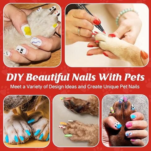 Christmas Dog Nail Polish Pens Quick Dry,Christmas Special Packaging,12 Colors Safe Dog Nail Polish Set to DIY Pretty Nails, Ideal Gifts for Dogs Cats Light Dark Nails,Odorless, Non-Toxic,Water-Based in Saudi Arabia