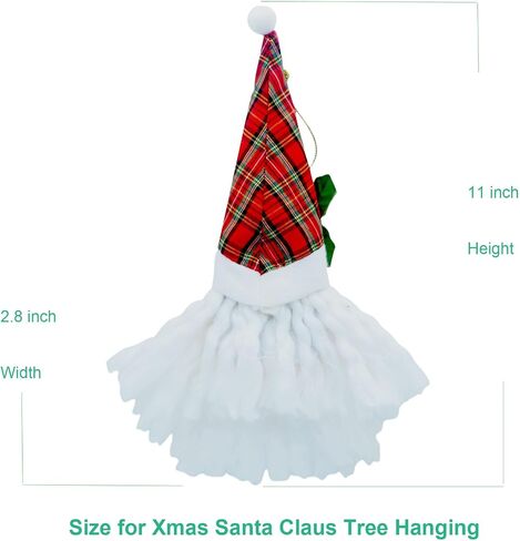 4pcs Packing Christmas Tree Haning Ornaments Santa Claus Hanger Decoration,Vintage Handmade Santa Claus Head Ornament for Home Holiday Decor in Saudi Arabia