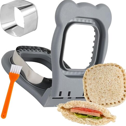 Sandwich Cutter and Sealer, Sandwich Cutter for Kids, Bread Sandwich Decruster, Uncrustables Sandwich Maker, DIY Cookie Cutters, Great for Lunchbox and Bento Box - Boys Girls Kids (Red) in Kuwait
