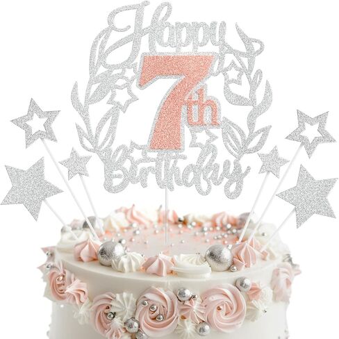 Happy 30th Birthday Cake Topper, Glitter Blue Silver Cake Decoration for 30th Birthday, Men or Women, 30 Birthday Party Cake Supplies in Kuwait