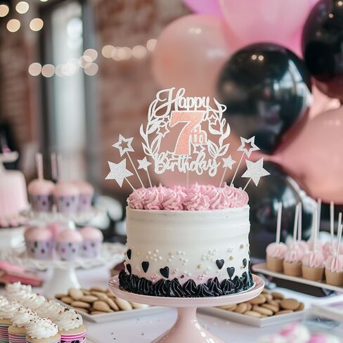 Happy 30th Birthday Cake Topper, Glitter Blue Silver Cake Decoration for 30th Birthday, Men or Women, 30 Birthday Party Cake Supplies in Kuwait