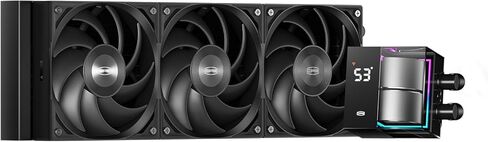 PCCOOLER CPS DS360 AIO Liquid CPU Cooler Liquid Cooling - 3 Pack F5 R120 Case Fans - Digital Monitor 360mm Liquid Cooler CPU for AM4 AM5 Intel LGA 1700/1851/20XX AIO Water Cooler White in Saudi Arabia