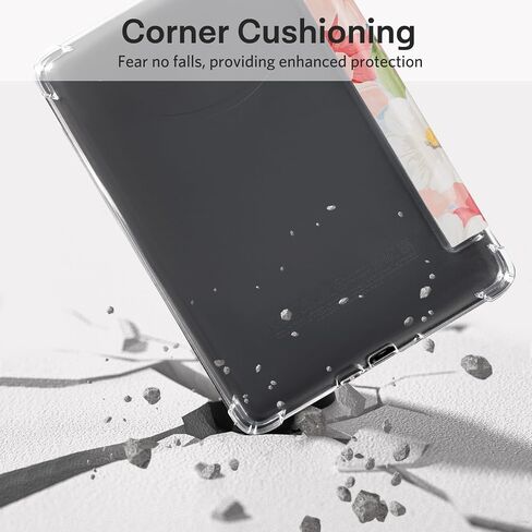 CoBak Case for Kindle Paperwhite (6.8" 11th Generation 2023 Released) & Paperwhite Signature Edition- New PU Leather Cover and Clear Soft Silicone Back Cover with Auto Sleep Wake Feature in Saudi Arabia