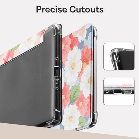 CoBak Case for Kindle Paperwhite (6.8" 11th Generation 2023 Released) & Paperwhite Signature Edition- New PU Leather Cover and Clear Soft Silicone Back Cover with Auto Sleep Wake Feature in Saudi Arabia
