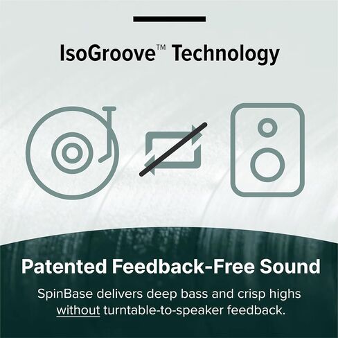 Andover Audio Spinbase 2 Speaker System Designed for Turntables; Phono Input, BT, Analog and Optical Input, ISOGroove Anti-Feedback, with Remote Control - (White) in Saudi Arabia