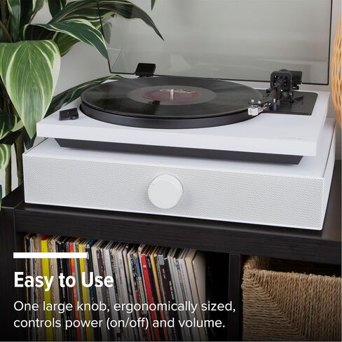 Andover Audio Spinbase 2 Speaker System Designed for Turntables; Phono Input, BT, Analog and Optical Input, ISOGroove Anti-Feedback, with Remote Control - (White) in Saudi Arabia