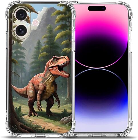 Case for iPhone 16,Orange Elephant Flowers Drop Protection Shockproof Case TPU Full Body Protective Scratch-Resistant Cover for Apple iPhone 16 in Kuwait