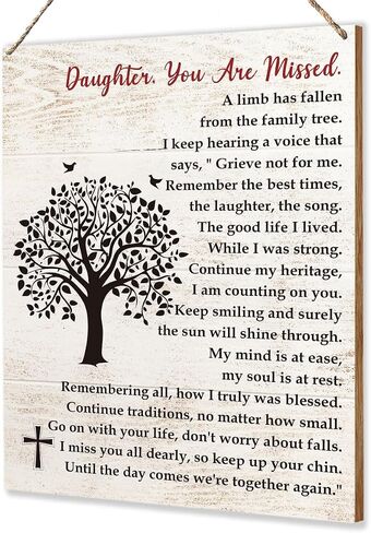 Rememberance Brother Quote Wood Sign Memorial Tree Wooden Signs Rustic Hanging Sympathy Plaque Home Wall Art 8" x 10" Sign Wall Decor for Home in Kuwait