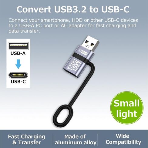 Japanese Brand, USB to USB c Adapter 2Pack, USB c to USB a Cable, Type c to USB,USB c to USB a for Apple Watch Ultra iWatch 7 8 9 iPhone 15 14 13 12 Plus Pro Max AirPods iPad Air in Saudi Arabia
