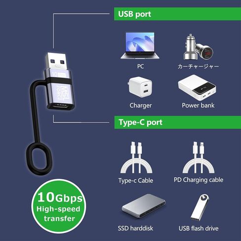 Japanese Brand, USB to USB c Adapter 2Pack, USB c to USB a Cable, Type c to USB,USB c to USB a for Apple Watch Ultra iWatch 7 8 9 iPhone 15 14 13 12 Plus Pro Max AirPods iPad Air in Saudi Arabia