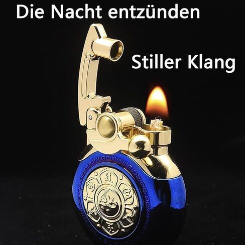 Lighters Vintage lighters, Reusable Trench lighters, Cool lighters, Suitable for Birthday Gifts for Men's Fathers and Husbands Kerosene-Free (Black) in Saudi Arabia