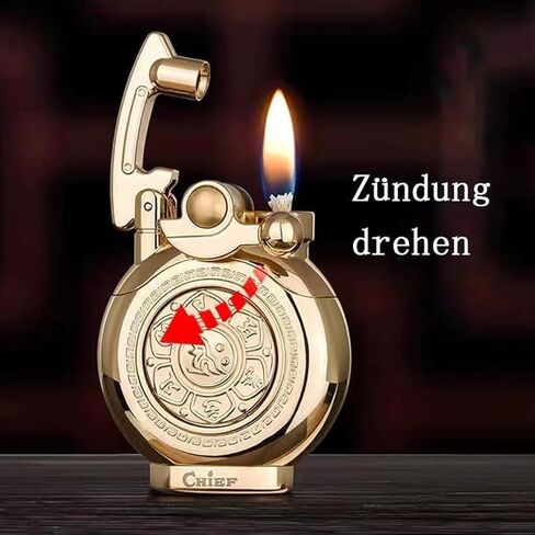 Lighters Vintage lighters, Reusable Trench lighters, Cool lighters, Suitable for Birthday Gifts for Men's Fathers and Husbands Kerosene-Free (Black) in Saudi Arabia