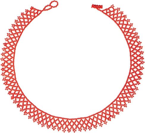 Boho Beaded Necklaces for Women, Beaded Choker Necklace, Beach Necklaces for Women, Artisan Beadwork Necklace, Perfect Gift for Her, Seed Bead Design (Iridescent Gray) in Saudi Arabia