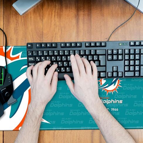 Stitched Edges Mouse Desk Pad,Large Gaming Mouse Pad for Laptop Computer Desktop Keyboard,Orange Blue Design Mat for Football Sport Fans Mousepad in Saudi Arabia