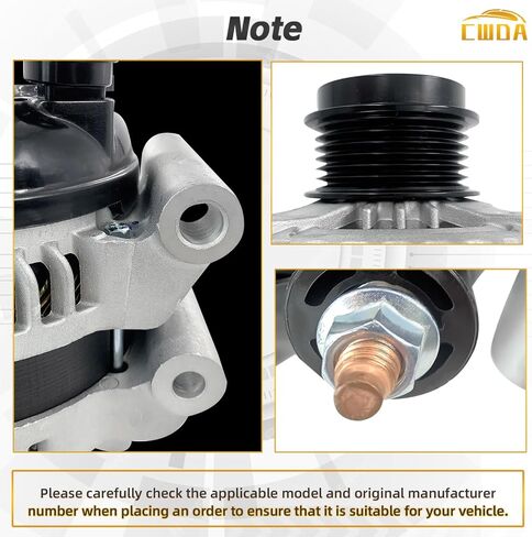 Alternator 12V 120A Compatible With 2014-2018 Nissan Rogue L4 2.5L, 2014-2018 Xtrail Replace 23100-4BA0A,23100-4BA0B,TG12C152 in Kuwait