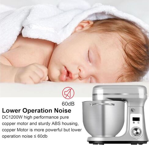 خلاط كهربائي للمطبخ من Biolomix، خلاط طعام برأس مائل 6 سرعات مع وعاء من الفولاذ المقاوم للصدأ سعة 6.5 لتر، وخطاف عجين، ومضرب مسطح، وخفق وغطاء مضاد للرذاذ، أحمر (6.5 لتر، أسود) in Kuwait