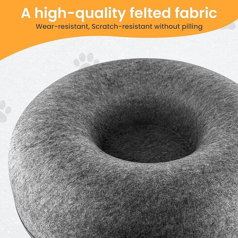 Cat Tunnel Bed – Large Cat Donut Tunnel with 12-Pcs Cat Toy Set – Soft Felt Cat Caves for Indoor Cats with Upgraded Zipper – Scratch-Resistant Cat Cave Bed – Comfortable Peekaboo Cat Cave in Saudi Arabia