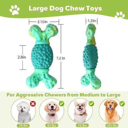 Rensh Tough Dog Toys for Aggressive Chewers, Indestructible Dog Chew Toys for Medium Large Breed, Sturdy Aggressive Chew Dog Toys to Keep Them Busy, Dog Chew Bones Toy for Long Lasting (Orange) in Saudi Arabia
