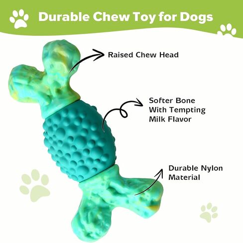 Rensh Tough Dog Toys for Aggressive Chewers, Indestructible Dog Chew Toys for Medium Large Breed, Sturdy Aggressive Chew Dog Toys to Keep Them Busy, Dog Chew Bones Toy for Long Lasting (Orange) in Saudi Arabia