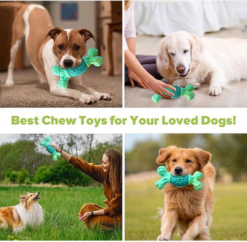 Rensh Tough Dog Toys for Aggressive Chewers, Indestructible Dog Chew Toys for Medium Large Breed, Sturdy Aggressive Chew Dog Toys to Keep Them Busy, Dog Chew Bones Toy for Long Lasting (Orange) in Saudi Arabia