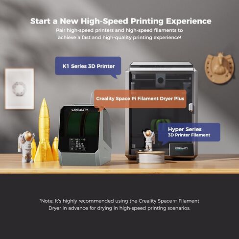 Space Pi Filament Dryer, Compatible with 1.75mm/2.85mm PLA PETG ABS Material, Filament Dehydrator, Spool Holder in Saudi Arabia