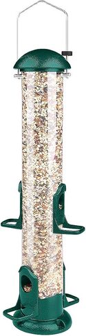 Wild Bird Feeders, 2Pcs Witacles 17 Inch Tube All Metal Steel Hanger, Classic for Garden Yard Outdoor, 4 Feeding Ports, Seed is not Included (2 Pcs) in Saudi Arabia