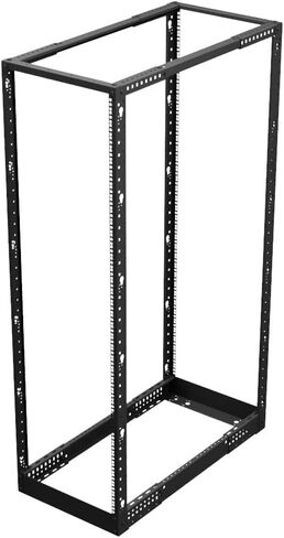 NavePoint 4-Post Adjustable Rack, 22U, Cage Nuts, Caster Compatible, Black in Kuwait