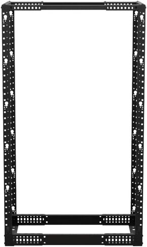 NavePoint 4-Post Adjustable Rack, 22U, Cage Nuts, Caster Compatible, Black in Kuwait