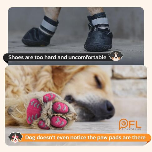 Non-Slip Dog Paw Protector Pads for Senior Dogs, Dog Paw Traction Stickers with Anti-Slip Rubber, Help Dogs Walk on Hardwood Floor, Dog Essentials,Pink 48pcs, XXL for 61-80lbs in Kuwait
