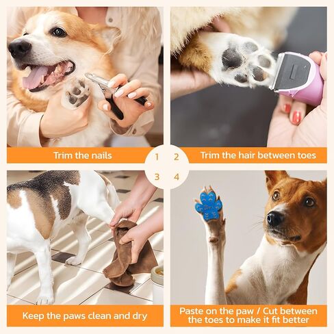 Non-Slip Dog Paw Protector Pads for Senior Dogs, Dog Paw Traction Stickers with Anti-Slip Rubber, Help Dogs Walk on Hardwood Floor, Dog Essentials,Pink 48pcs, XXL for 61-80lbs in Kuwait