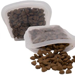 2 Pack Dog Training Silicone Zipper Treat Bag Pouch | Reusable Silicone Zipper Bag for Dry or Wet Dog Treats/Food, Sealable Training Treat Bag for Dogs Cats Pets in Kuwait