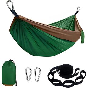 Camping Hammock - Hammock - Camping Gear - Single Hammock - Backpacking Tree Hammock - Hammock Camping for Kids - Hiking Gear - Portable Hammock for Camping - Travel Hammock - Outdoor (Orange+Grey)
