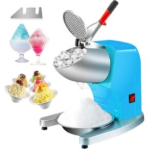VEVOR Ice Shaver Machine Electric Snow Cone Machine, 265 LBS/H Shaved Ice Machine 250W Ice Crusher Triple Blades Tabletop Shaved Ice Maker with Adjustable Fineness for Home and Commercial Use
