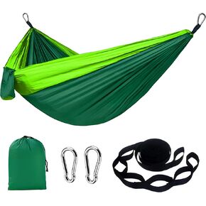 Camping Hammock - Hammock - Camping Gear - Single Hammock - Backpacking Tree Hammock - Hammock Camping for Kids - Hiking Gear - Portable Hammock for Camping - Travel Hammock - Outdoor (Orange+Grey) in Saudi Arabia