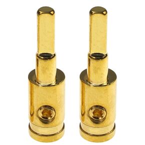 2 pcs 8GA to 10 GA Amp Input Reducer,Audio 8 Gauge to 10 Gauge Wire GA Reducer Power/Ground GA adapters Glod